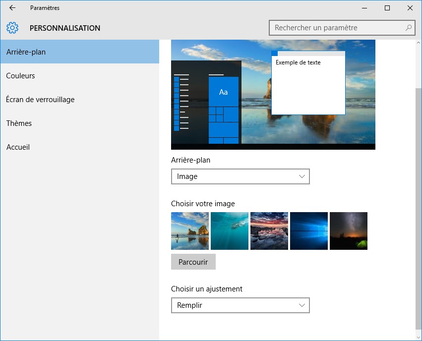 Windows 10 Modifier L arri re plan Et Les Couleurs Du Bureau M diaforma