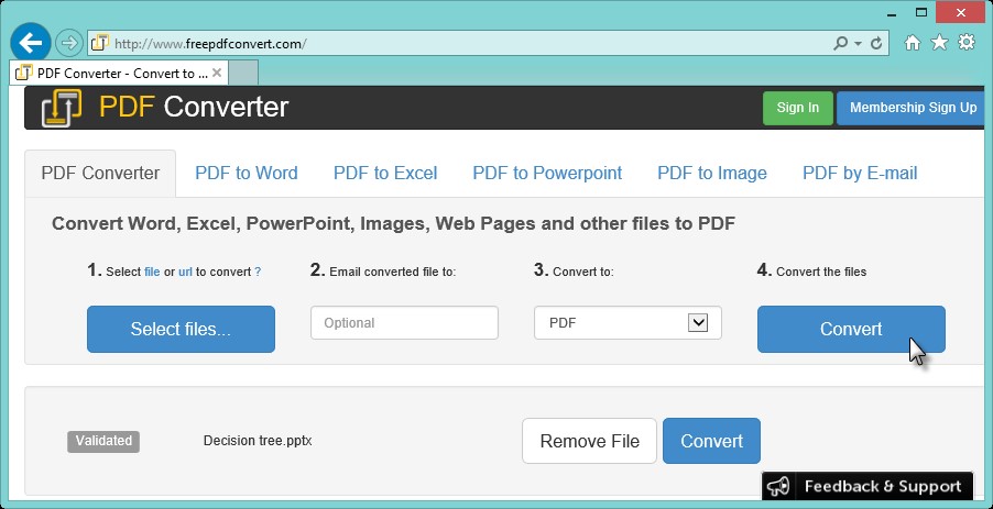 PDF Converter - Utilisation