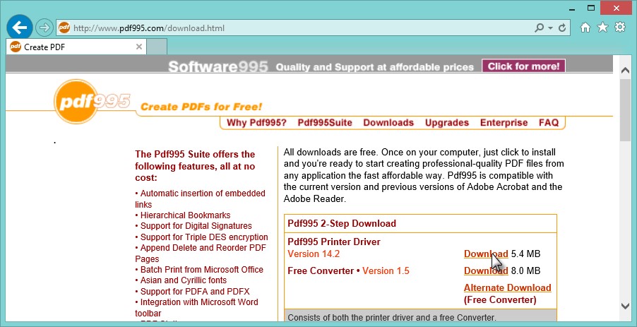 Installer pdf995