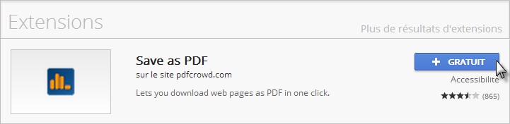 saveaspdf - Extension Google Chrome