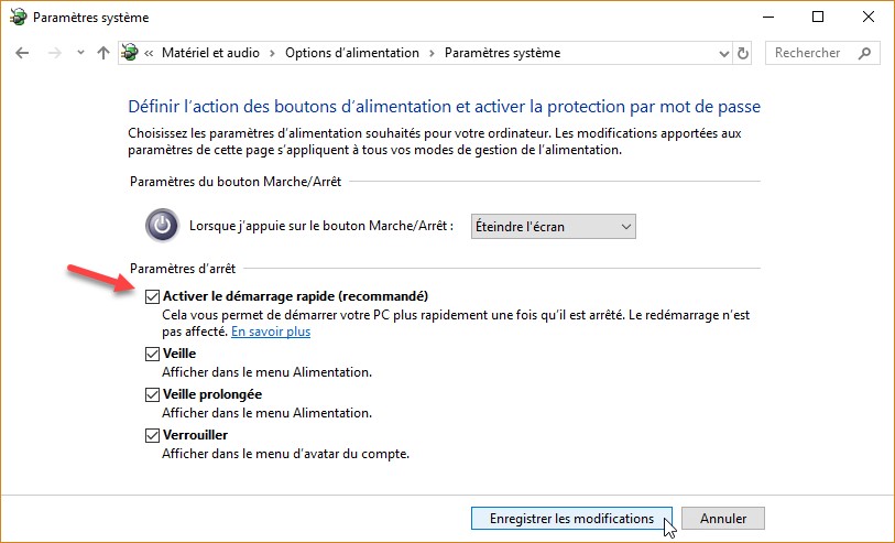 Windows 10 - Activer le dmarrage rapide - Mdiaforma