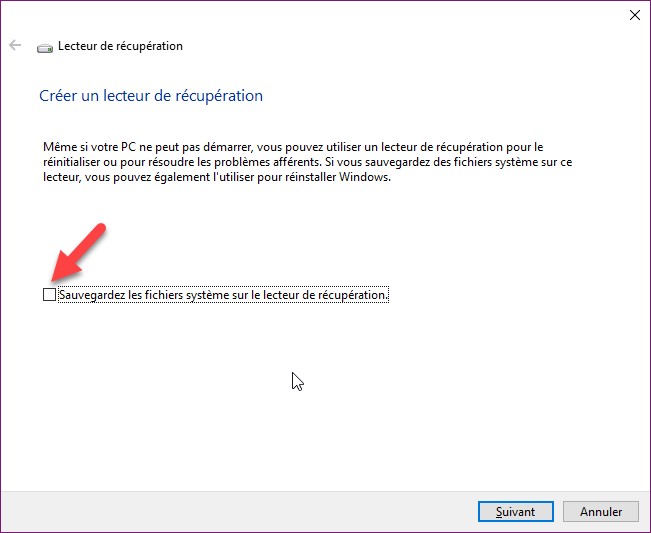 Windows 10 - Crer un lecteur de rcupration - Mdiaforma