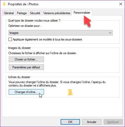 Windows 10 - Modifier l'icône d'un dossier - Médiaforma